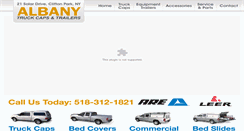 Desktop Screenshot of albanytruckcapsandtrailers.com