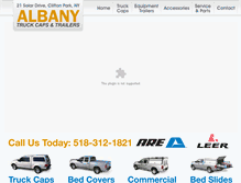 Tablet Screenshot of albanytruckcapsandtrailers.com